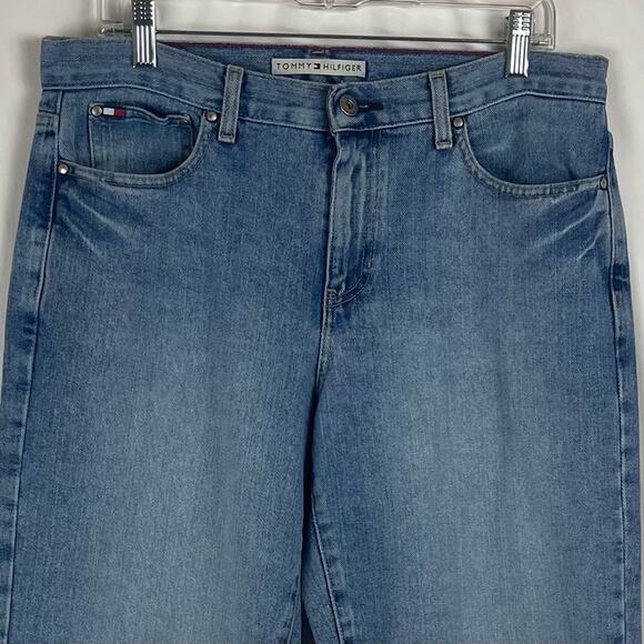 Tommy Hilfiger Boyfriend Mid Rise Straight Leg Blue Jeans Size 33 - Picture 2 of 10